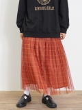 チュールプリーツスカート