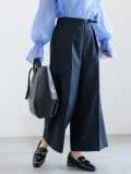 ナローベルトワイドクロップトパンツ