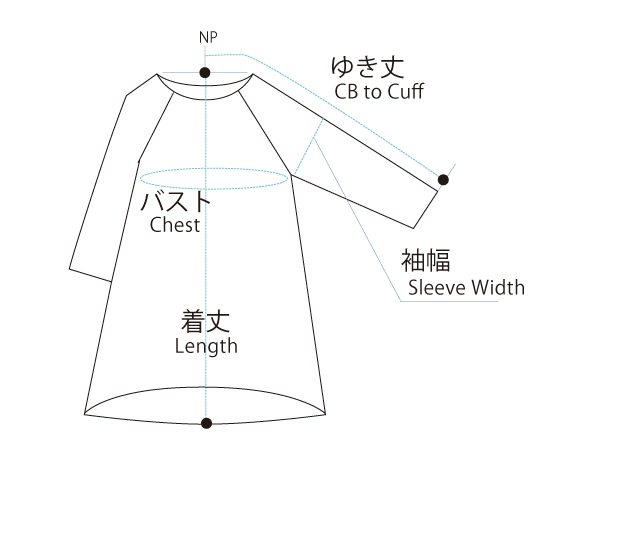 ラグランスリーブ、袖切り替えが無いもの
